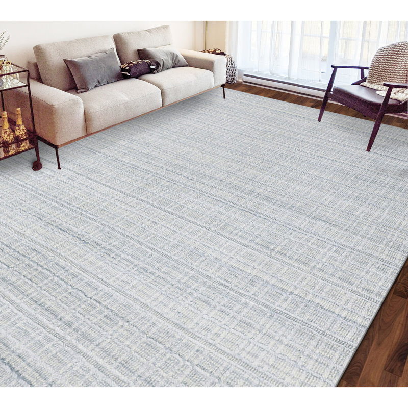 Area Rug in Light Blue, Rectangle 3' x 6'