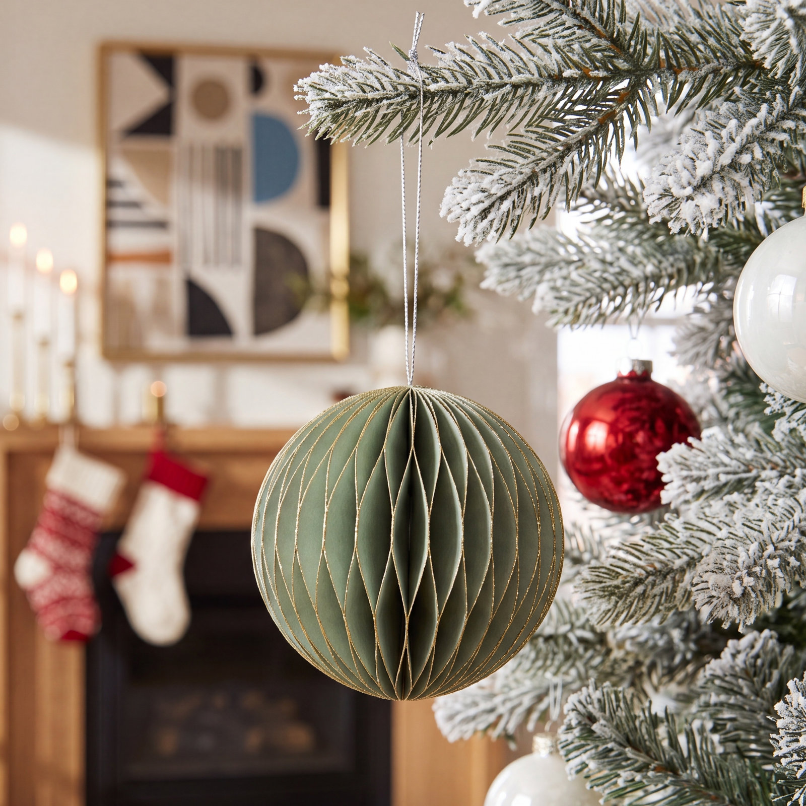 Miriam Bauble, 5" H x 5" W x 5" D, Green