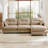 Modular Sectional L Shaped Couch With Ottoman, Premium Chenille Fabric, Tufted Cushion Backrest, Ergonomic Design For Easy Installation In Various Spaces-621883770