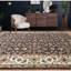 Tapis floral jaune / noir / blanc en laine noué à la main Floral-66825596