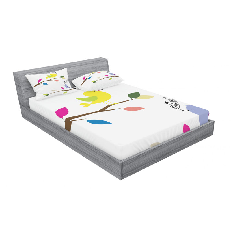 Microfiber Sheet Set, Queen Sheet Set with Fitted Sheet