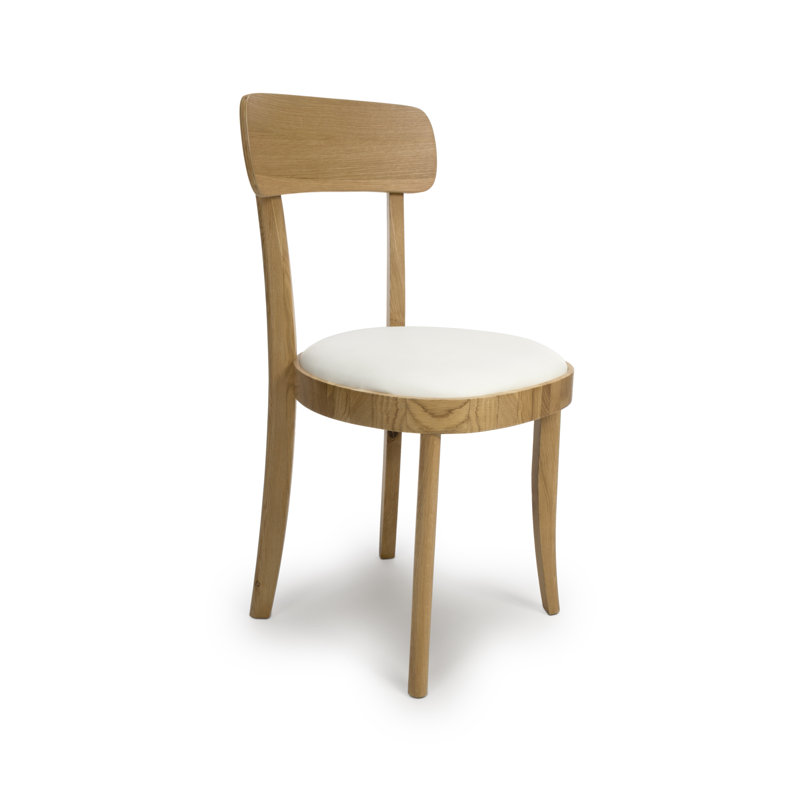Anzell 46.5cm H Polyester Upholstered Parsons Chair in Oak