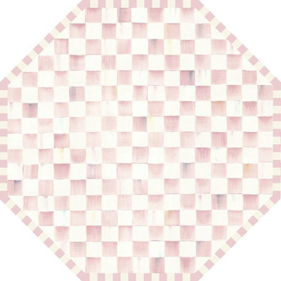 Rosy Checkered Washable Rug