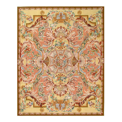 One-of-a-Kind Abuson Hand-Knotted New Age 8' x 10 Wool Area Rug in Brown/Pink/Beige -  Pasargad NY, 15562