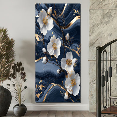 Koster doré marbré fantaisie I - cornouiller sur toile