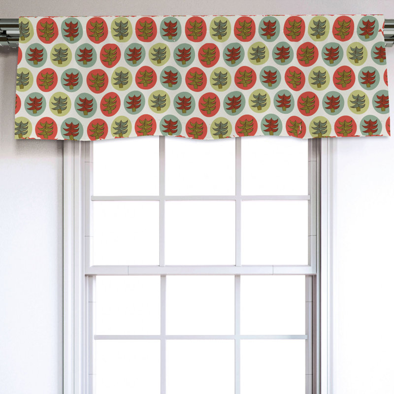 Sateen Floral Ruffled Window Valance