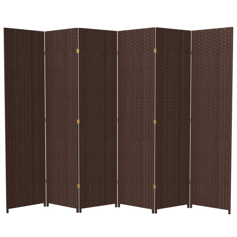 Amitis 7 pi. Cloison haute pliable en fibre tissée, 6, H 84 po x l 117 po x P 1 po, Café noir