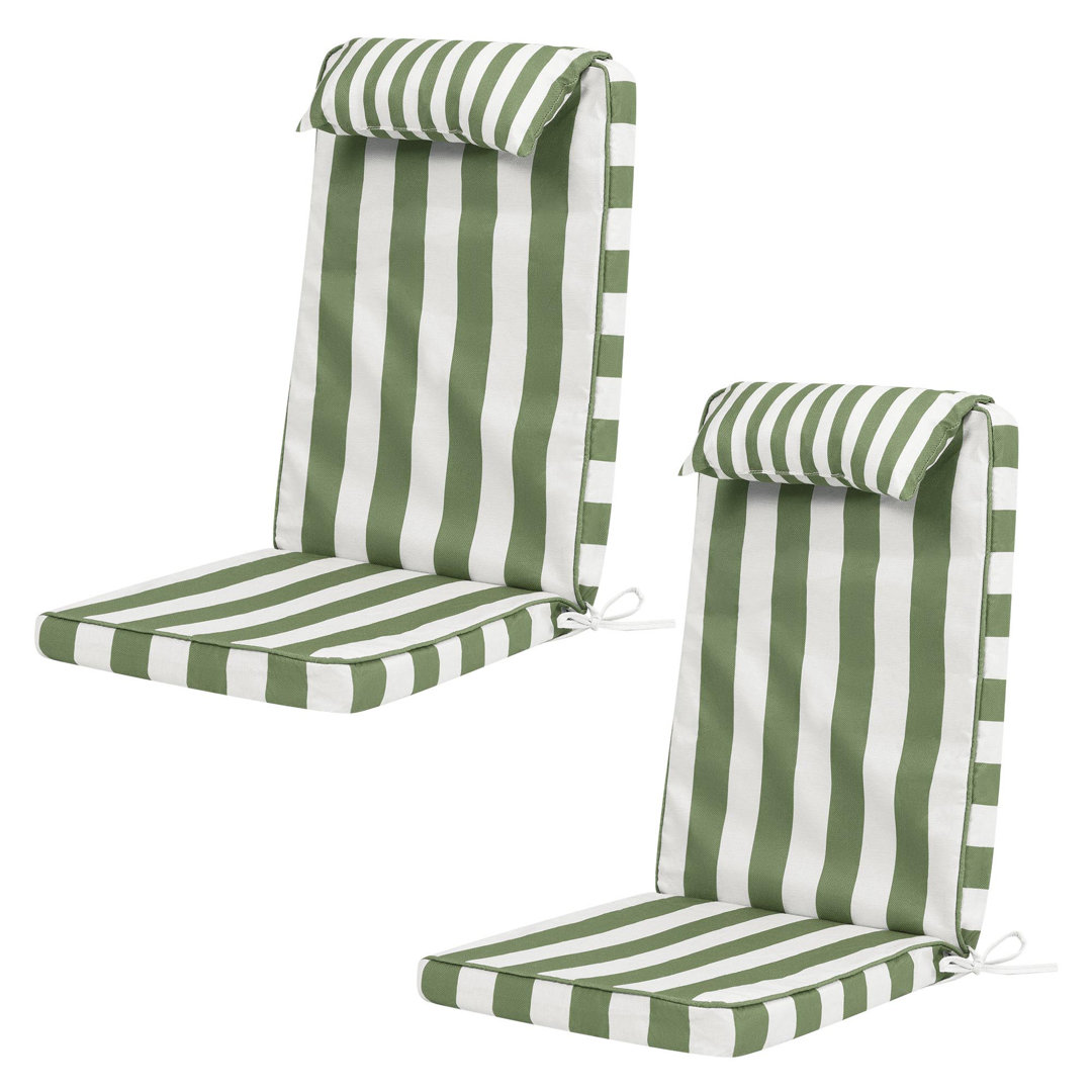 2 Pack High Back Seat Pad Deck Stripe, Cushion, Terracotta