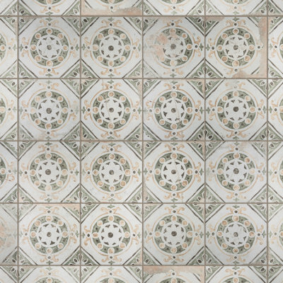 Kings Porto 17-5/8 In. X 17-5/8 In. Ceramic Patterned Wall & Floor Tile