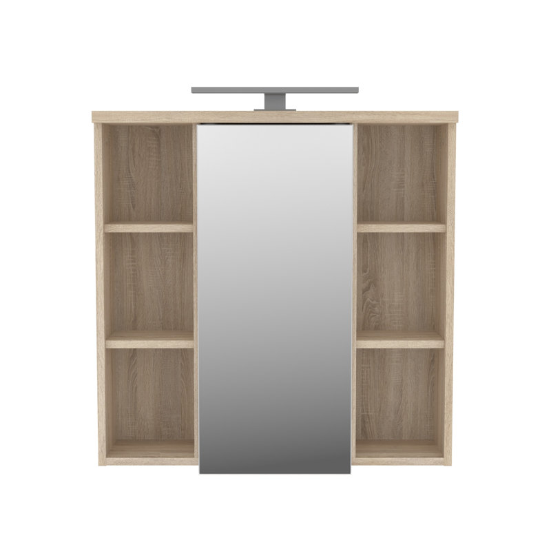 Aceituno Wall Bathroom Cabinet, Sonoma Oak/White Gloss