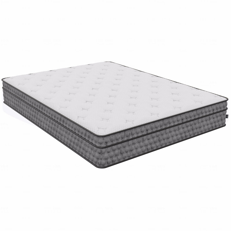 Matelas hybride en mousse à mémoire de forme de 11 po avec gel européen et luxueux, certifié Greenguard Gold, fabriqué aux États-Unis