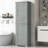 Tall Bathroom Storage Cabinet, Freestanding Storage Cabinet With Drawer And Adjustable Shelf, MDF Board With Painted Finish, Grey-1724012674