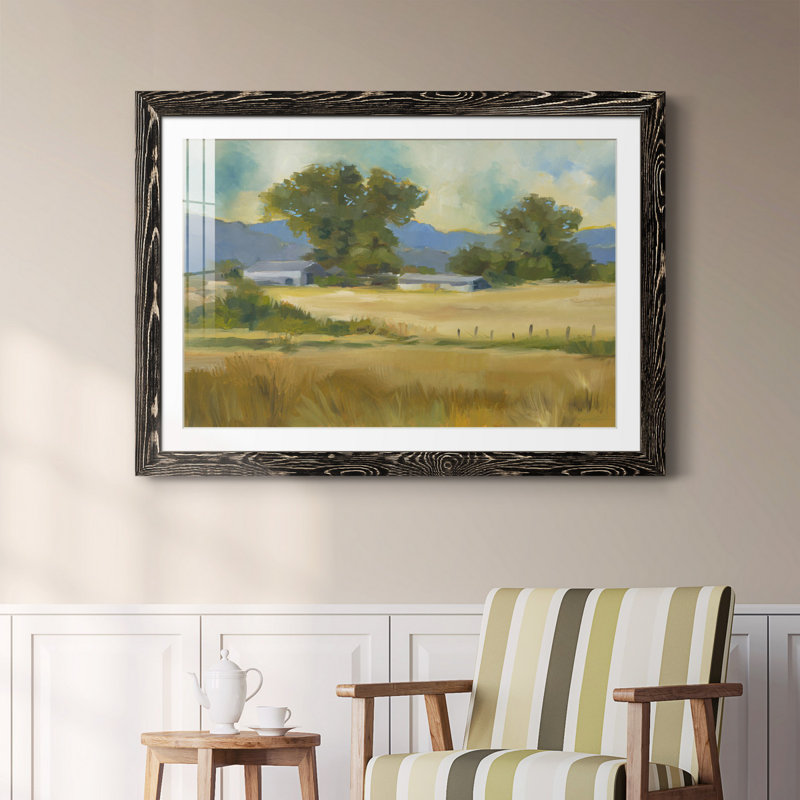 «Down on the Farm», reproduction d'art sur papier encadrée, H 31,5 po x l 23,5 po x P 1,5 po, Cadre noir