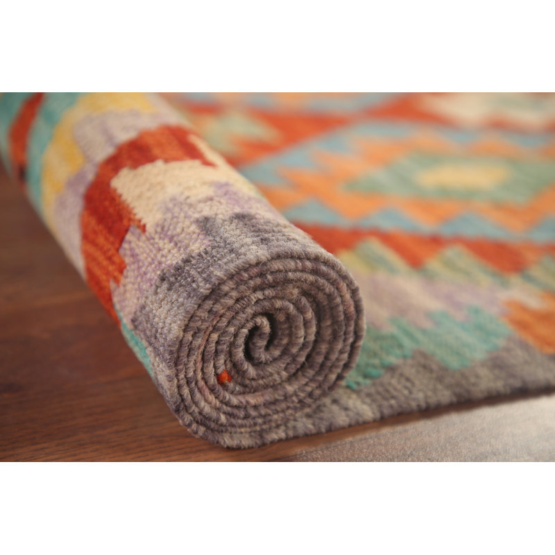 Geometric Kilim Oriental Runner Rug 3x10