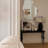 Black Solid Wood Rectangular Console Table-1005643066