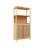 Bamboo Storage Cabinet, Freestanding Bathroom Cabinet with 2 Doors, Floor Cabinet Organizer
