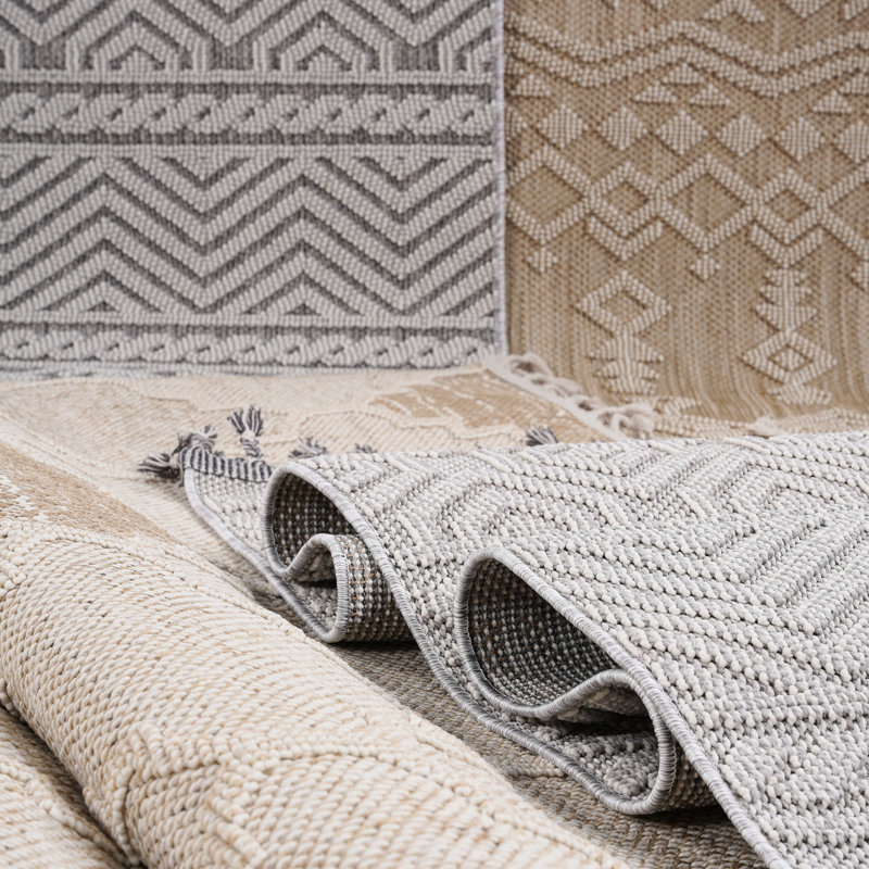 Loom & Collection 2x8 Area Rug In White/grey Trellis - Stain-, Non-shedding, For Dining Rooms, Home Offices, Stain , -, Ideal Studies, Entryways