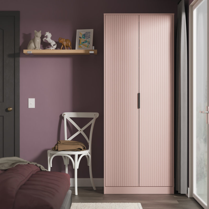 Manufactured Wood Wardrobe, Pink