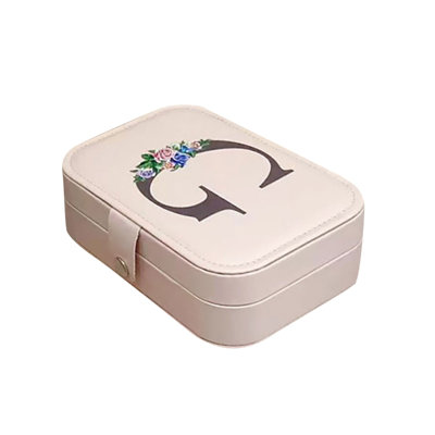 Jewelry storage 26 Letters Earring Jewelry Display Storage Box Case Organizer Flannel Tray Gift