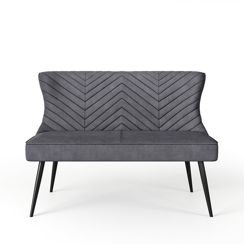 Faning Velvet Upholstered Bench