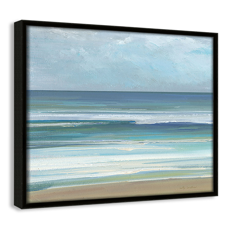 «Gentle Waves I» par Sally Swatland, Espresso, H 9,5 po x l 11,5 po