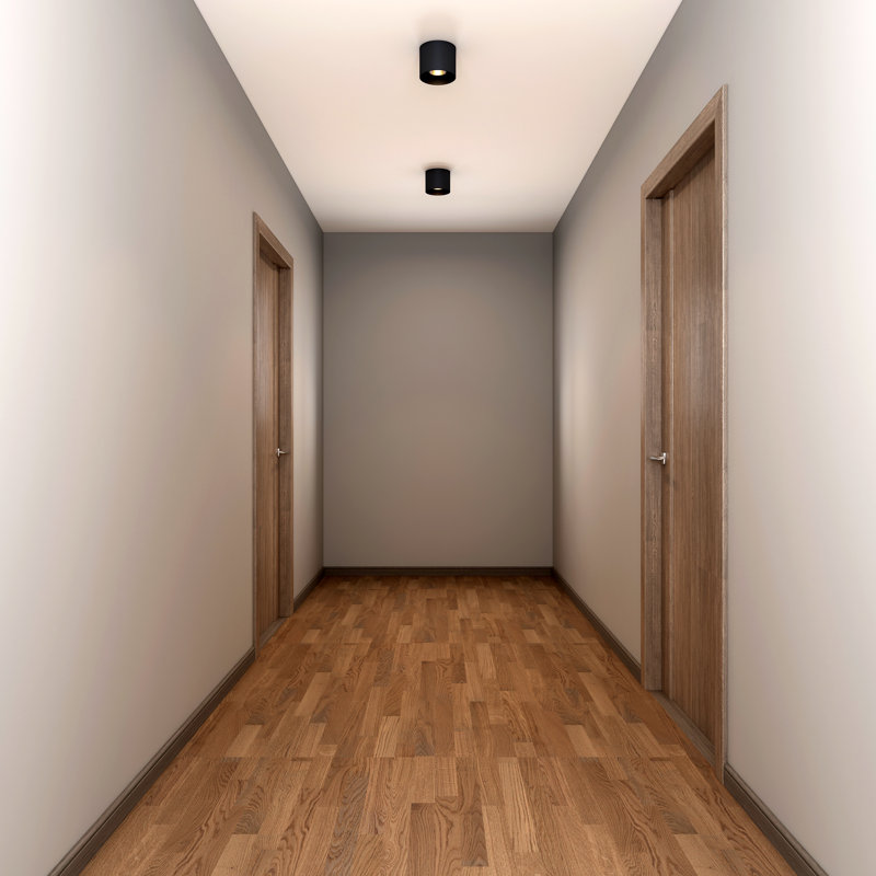 Flush Mount Ceiling Light, black Led Dimmable Cylinder Ceiling Light, 20W 5.9inch Aluminum Rustic Modern Ceiling Lamp For Foyer Closet Kitchen Hallway Entryway