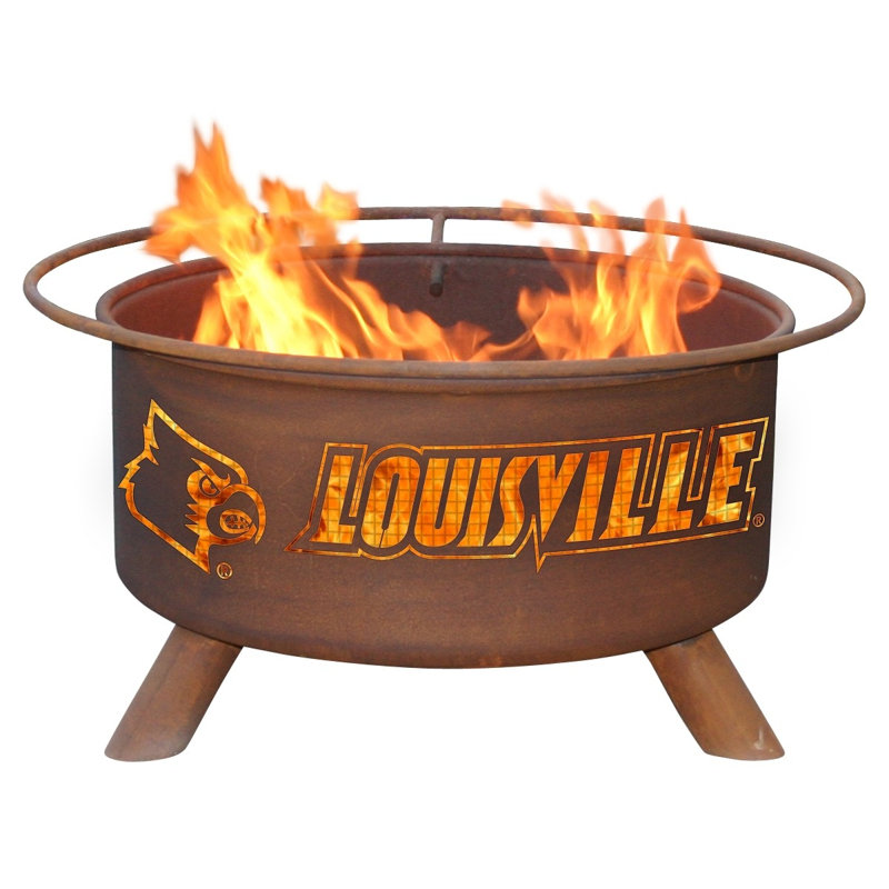 Collegiate Series Round Steel Fire Pit, University of Louisville