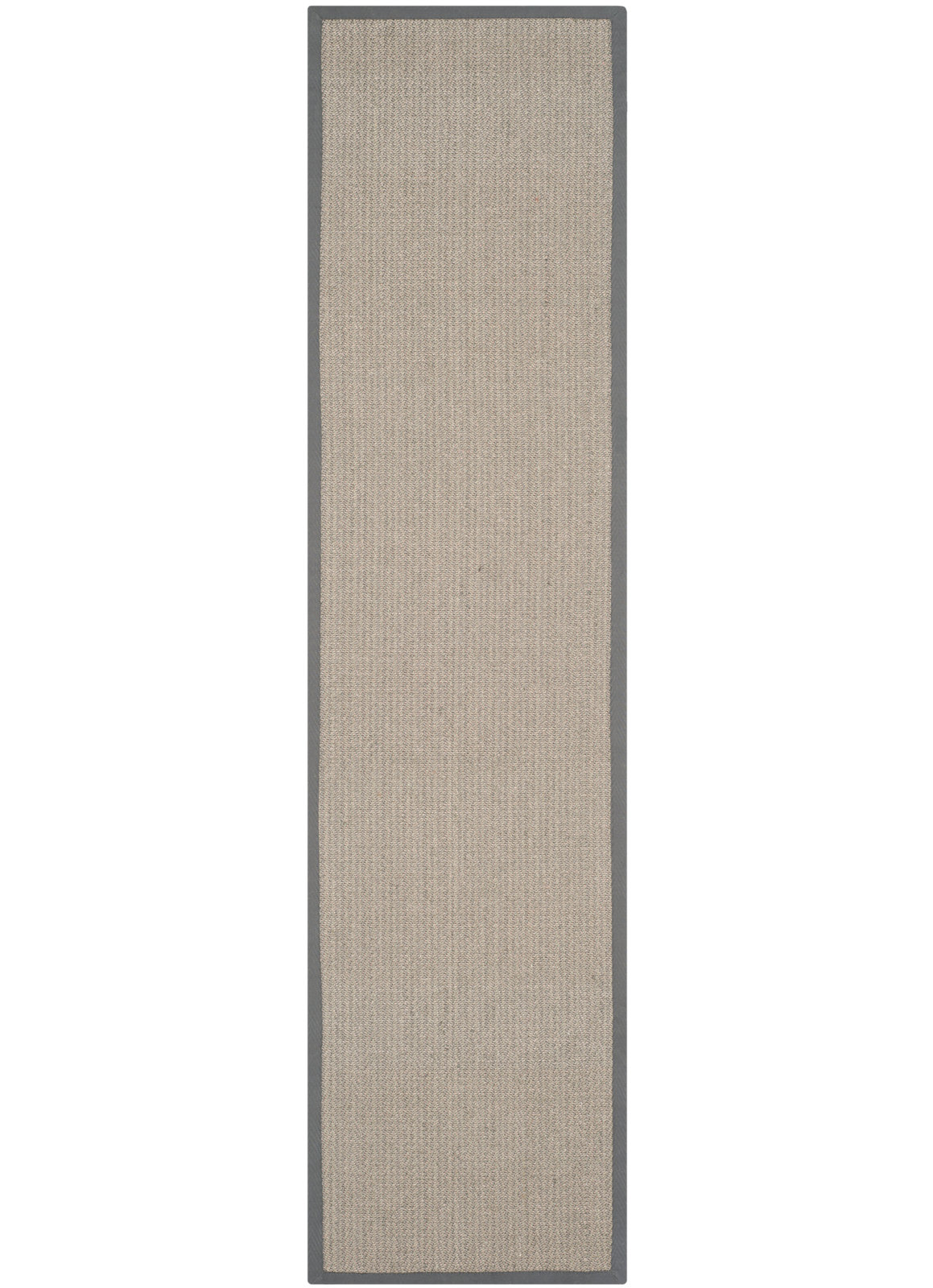 Brown Gray Jute Rug, Runner 2'6" x 20'
