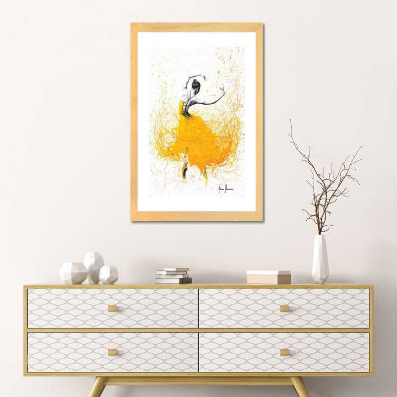 «Daisy Dance» par Ashvin Harrison - impression, Papier bois naturel, H 24 po x l 16 po x P 1 po, Blanc