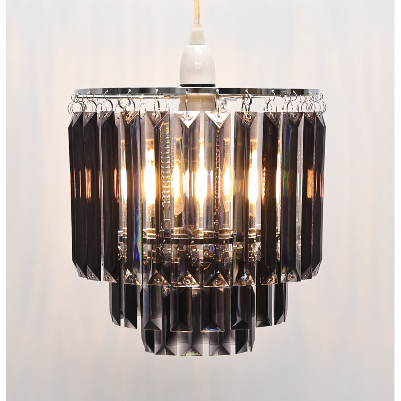 24.5 cm H Round Pendant Shade ( Screw On ), Black