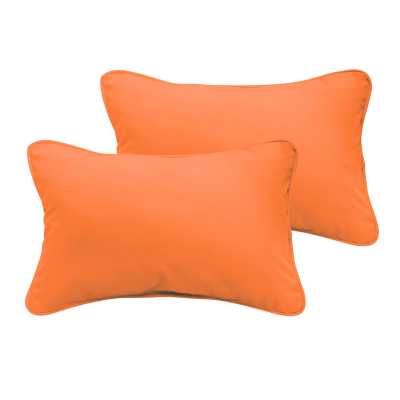 Selene Outdoor Reversible Throw Pillow, Fresco Tan, 12" H x 24" W