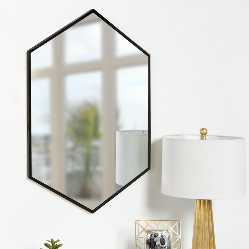 Breckler Metal Mirror, Black, 31" x 22"