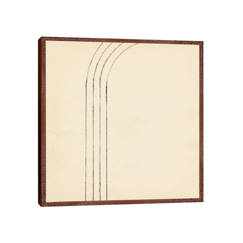 Minimalist Neutral Line Art II by Whales Way - Painting on Canvas, 93.98cm H x 93.98cm W x 3.81cm D