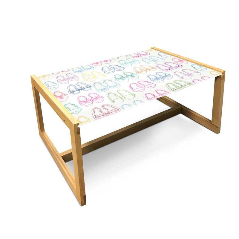 Jaffar Trestle Coffee Table, 40cm H x 91cm W x 62cm D