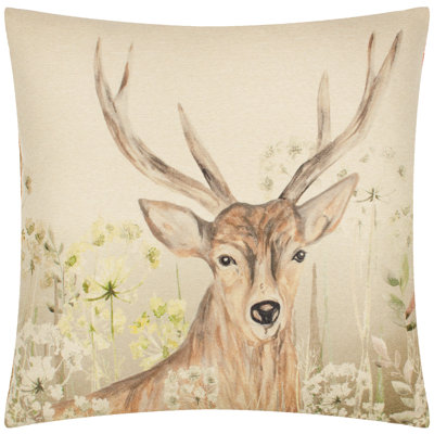 Doliya Abstract Beige Square Cushion Cover