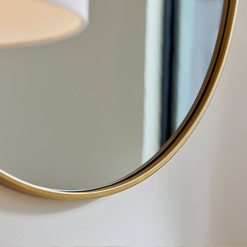 Harmony Round Metal Mirror, Gold