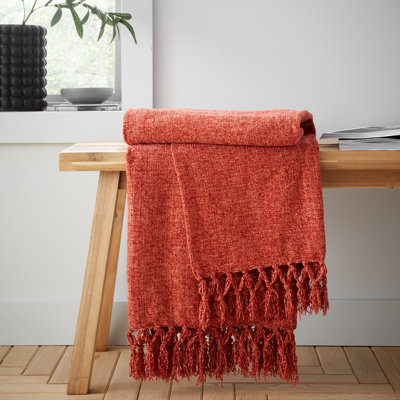 Wilson Plain Chenille Blanket Throw