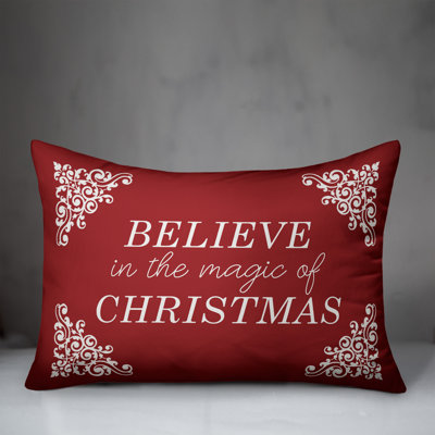  Believe in the Magic of Christmas Lumbar Pillow
