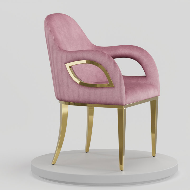 Fauteuil en velours Absar