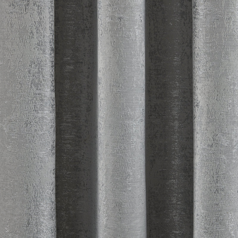 Roma Eyelet Room Darkening Curtains, 167cm Width x 183cm Drop, Silver