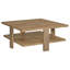 Ensemble de 3 tables basses rustiques avec rangement fonctionnel et présentoir