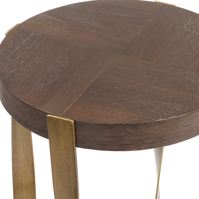 Halsey Brass Accent Table