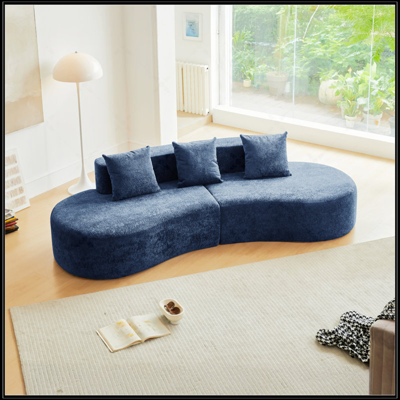Canapé modulaire incurvé moderne, Blue