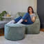 Natalia Armchair Bean Bag and Round Footstool-1285231692-1285231683