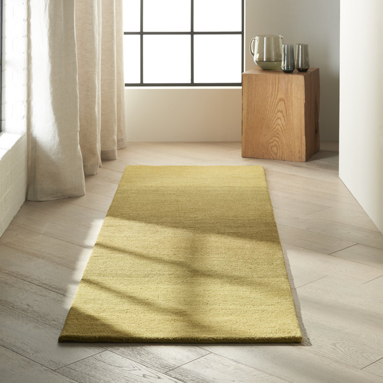 Linear Glow Floral Wool Hand Woven Area Rug
