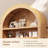 73" Tall Arched Bakers Rack, Coffee Station With Power Outlet-1190875304