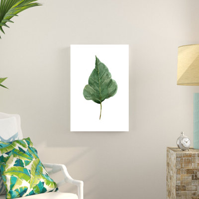 Feuille isolée d'aquarelle II - reproduction d'art sur toile tendue