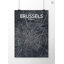 Brussels City Map - No Frame Print-803863854