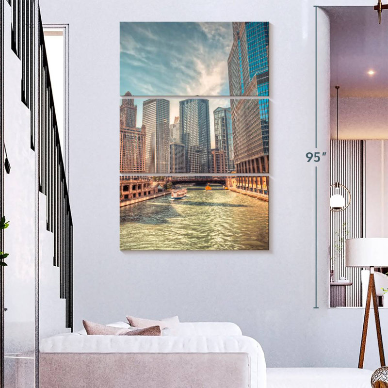 Nicci Exploring Chicago River, 32" H x 20" W