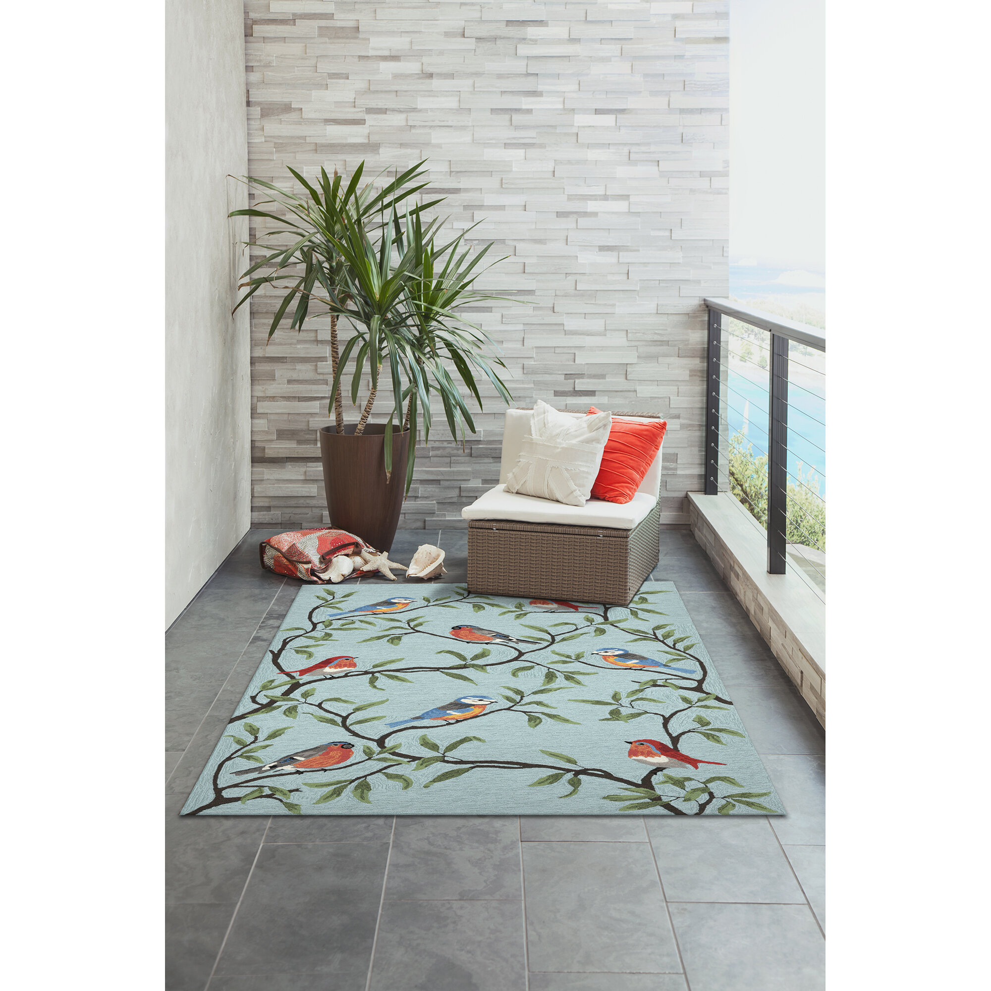 Fae Geometric Machine Washable Indoor/Outdoor Area Rug Red Barrel Studio Rug Size: Rectangle 6' x 9